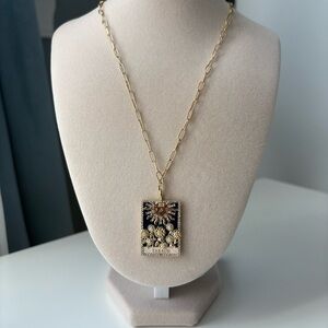 Baublebar The Sun Pendant Necklace - Gold Enamel